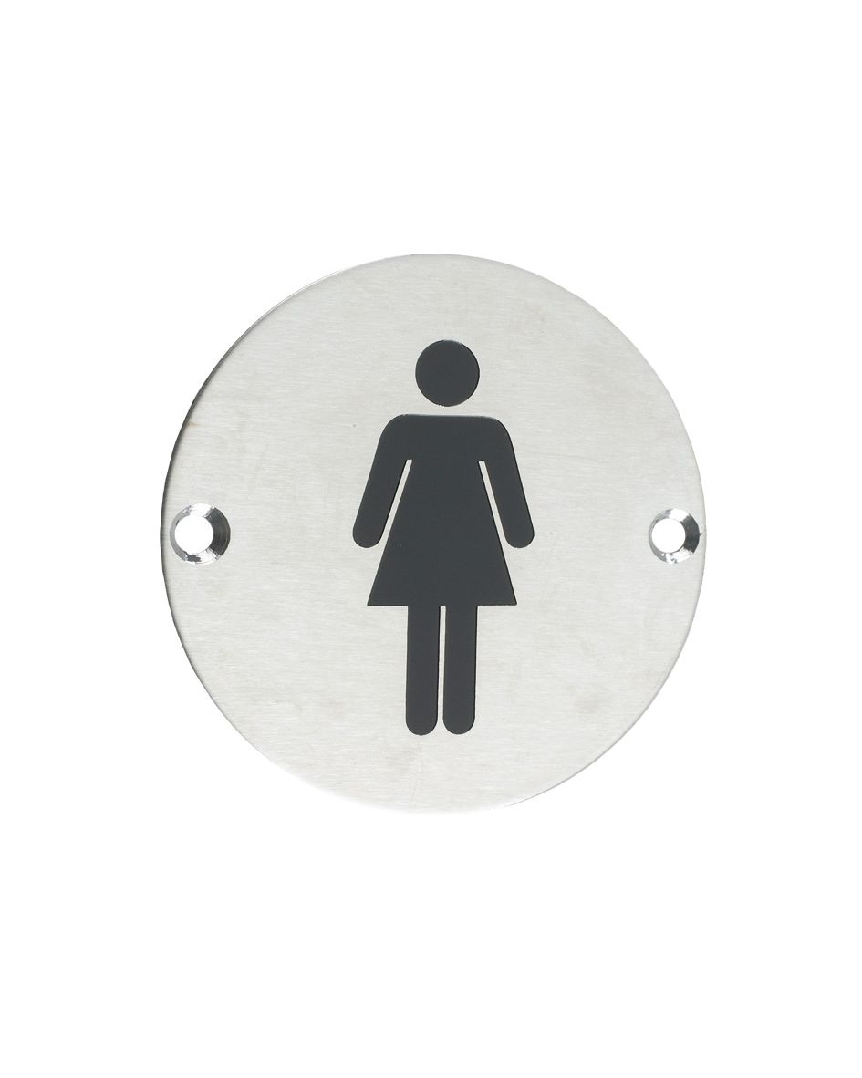 Zoo Hardware ZSS02SS Female Symbol 75mm Diameter Satin Stainless Steel