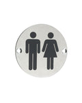 Zoo Hardware ZSS03SS Unisex Symbol 75mm Diameter Satin Stainless Steel