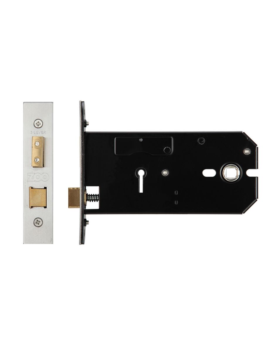 Zoo Hardware ZUKH3152SS Horizontal 3 Lever Sashlock 152mm Satin Stainless Steel