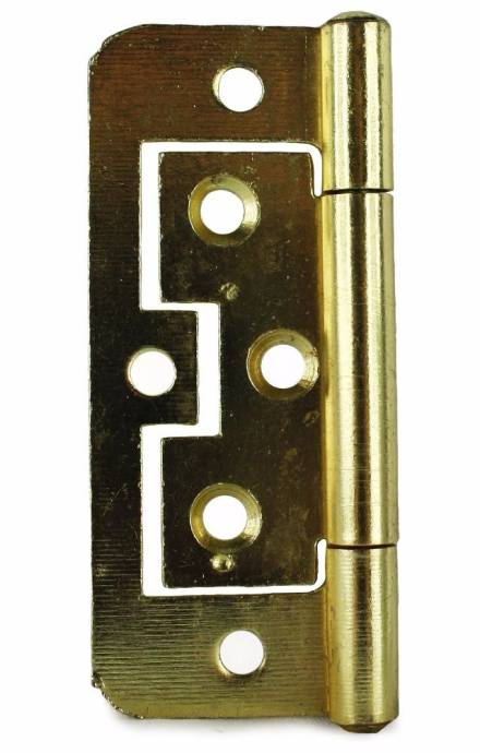 A Perry No.105 Flush Hinge 60mm Electro Brassed - Per Pair