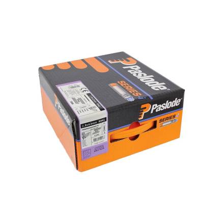 Paslode 141071 2.8 x 63mm RG Galv-Plus Ring Shank Framing Nails Pack of 3300 + 3 Fuel Cells