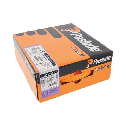 Paslode 63 x 2.8mm Galv-Plus Ring Shank Framing Nails and Fuel Pack - Pack of 3300
