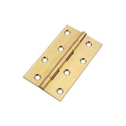 Frisco Solid Drawn Brass Plain Butt Hinge 76 x 41mm Self-Colour Brass Pair