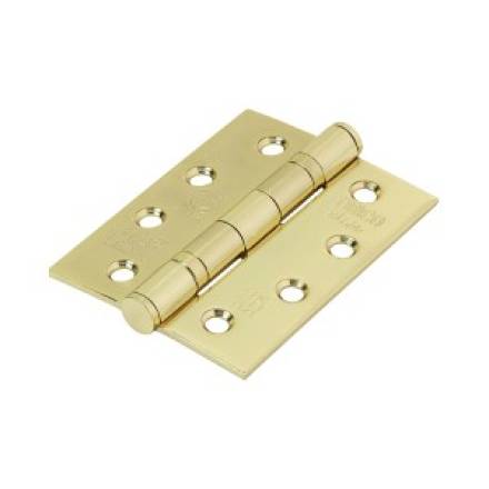 Frisco Solid Drawn Brass Plain Butt Hinge 76 x 41mm Self-Colour Brass Pair