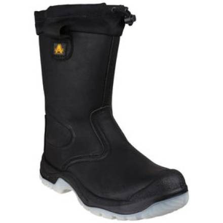 Amblers Safety FS209 Water Resistant Pull On Safety Rigger Boot Black Size 9