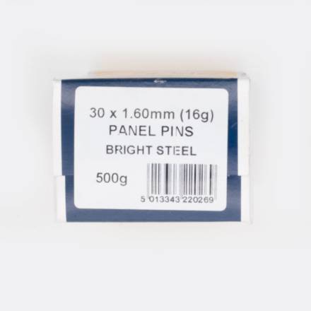 Frank Shaw 30 x 1.60mm Bright Steel Panel Pins 500g