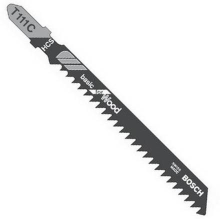 Bosch T111C Basic for Wood Jigsaw Blades 100mm HCS Pack of 5