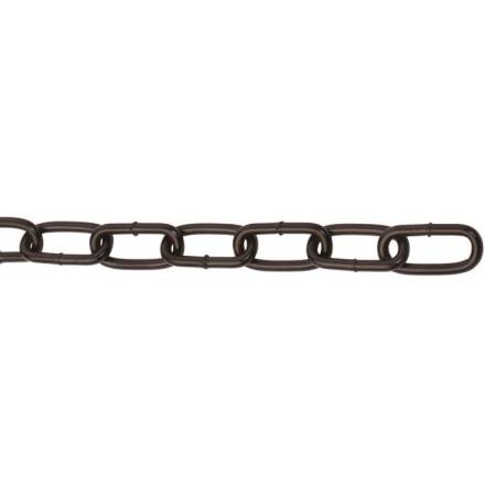 A Perry No.300 Black Straight Link Side Welded Chain 4 x 26mm Per Metre