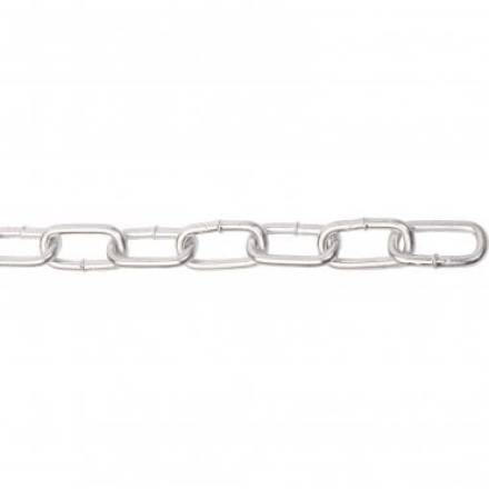 A Perry 5 x 28mm Straight Link Side Welded Chain BZP Per Metre