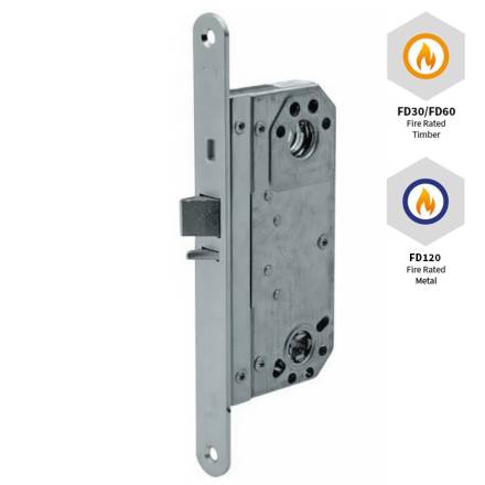 Assa Abloy 8761 Modular Emergency Nightlatch Lockcase Without Lock-Back 50mm Satin Chrome