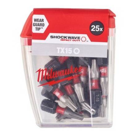 Milwaukee Shockwave Impact Duty PH2 25mm Screwdriver Bits Pack of 25