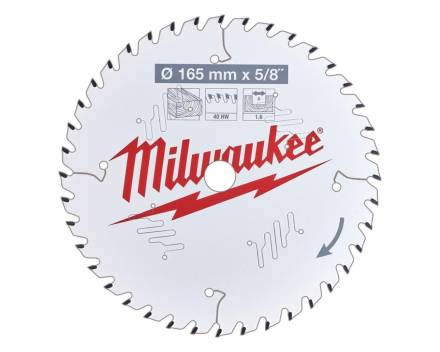 Milwaukee 165 x 15.87mm 40T ATB PTFE-Coated Circular Saw Blade