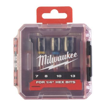 Milwaukee ShockWave Impact Duty Magnetic Nut Driver Set 4-Piece - 7, 8, 10 and 13mm