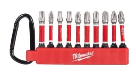 Milwaukee SHOCKWAVE Impact Duty Screwdriver Bit Carabiner Set 10-Piece