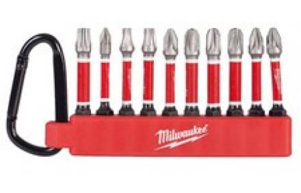 Milwaukee SHOCKWAVE Impact Duty Screwdriver Bit Carabiner Set 10-Piece