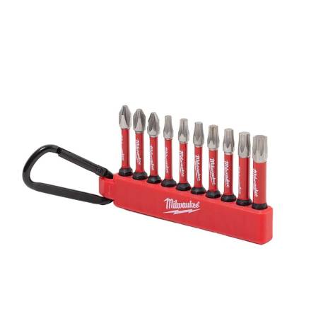 Milwaukee SHOCKWAVE Impact Duty Screwdriver Bit Carabiner Set 10-Piece