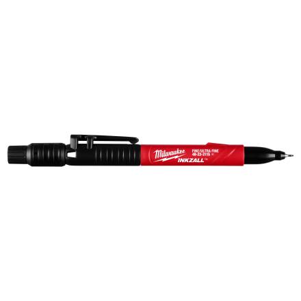 Milwaukee INKZALL Double Sided Black Jobsite Marker - Ultra Fine and Fine Point