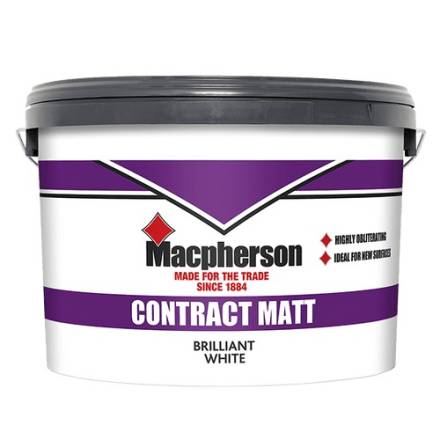 Crown Paints Contract Matt Emulsion Brilliant White 10L