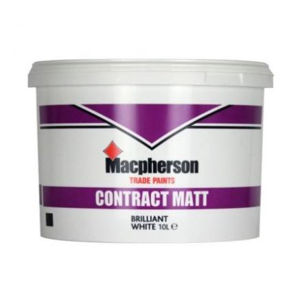 Crown Paints Contract Matt Emulsion Brilliant White 10L