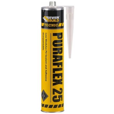 Sika Everbuild Tecnic Puraflex 25 One-Part Low Modulus Polyurethane Sealant Grey 300ml