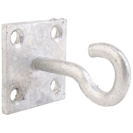 A Perry No.511 Galvanised Chain Hook on Plate 50 x 50mm