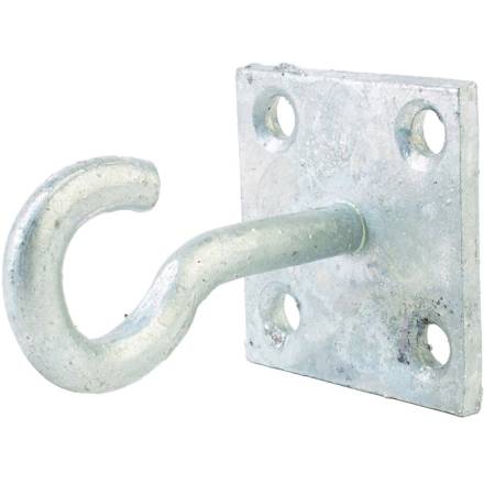A Perry No.511 Galvanised Chain Hook on Plate 50 x 50mm
