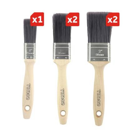 TIMCO Professional Synthetic Paint Brush Mixed Set - Pack of 5