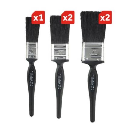 TIMCO Contractors Mixed Paint Brush Set Pack of 5