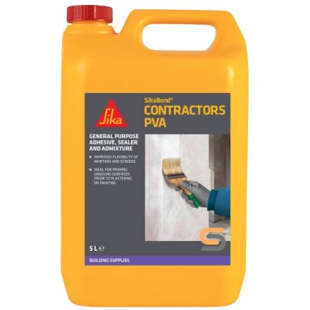 Sika Everbuild 506 Contract PVA Bonding Agent, Primer and Admixture 5 Litre
