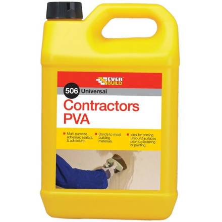 Sika Everbuild 506 Contract PVA Bonding Agent, Primer and Admixture 5 Litre