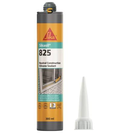 Sika Everbuild Sikasil-825 Low Modulus Neutral Cure Silicone Sealant 380ml Dark Anthracite