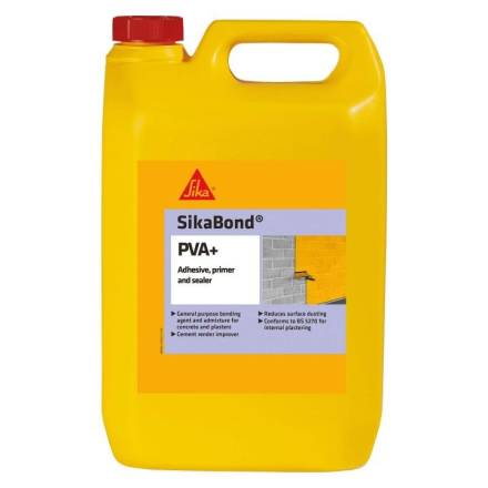 Sika Everbuild SikaBond PVA+ Multi-Purpose Bonding Agent, Primer, Sealer and Admixture 5L