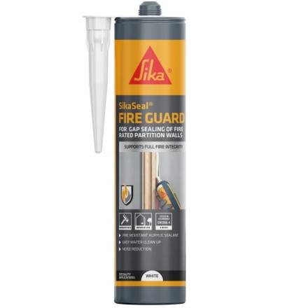 Sika Everbuild SikaSeal Fire Guard Intumescent Acoustic Acrylic Sealant White 295ml