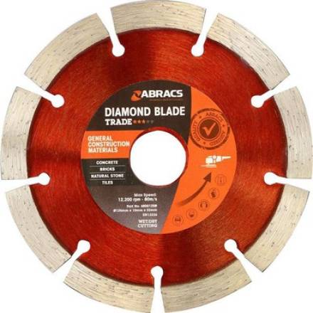 Abracs General Purpose Diamond Blade 125 x 10 x 22mm Trade