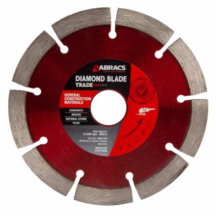 Abracs General Purpose Diamond Blade 125 x 10 x 22mm Trade