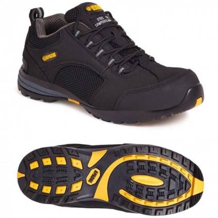 Apache AP318SM Black Nubuck/Mesh Safety Trainer - UK Size 10