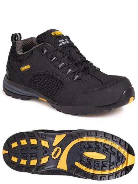 Apache AP318SM Black Nubuck/Mesh Safety Trainer Size 9