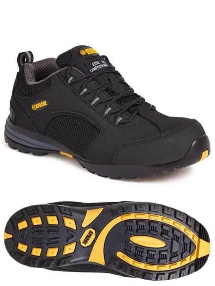 Apache AP318SM Black Nubuck/Mesh Safety Trainer Size 9
