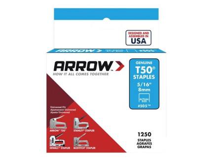 Arrow T50 Staples 8mm (5/16") Pack of 5000 (4 x 1250)