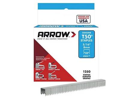 Arrow T50 Staples 8mm (5/16") Pack of 5000 (4 x 1250)