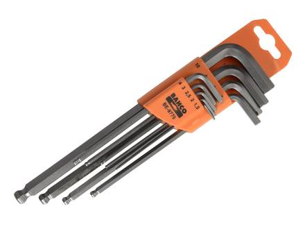 Bahco BE-9770 Metric Long Ball End Hex L-Key Set 9-Piece 1.5-10mm