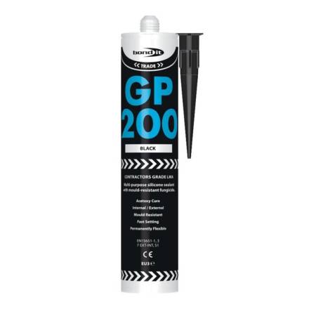 Bond It GP200 General Purpose Silicone Sealant Black 275ml