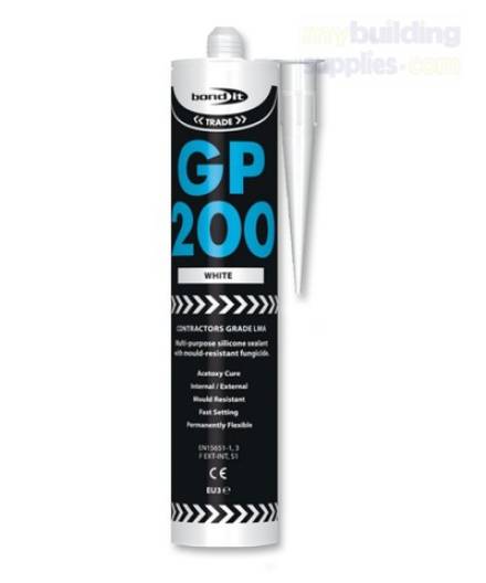 Bond It GP200 General Purpose Silicone Sealant White 310ml