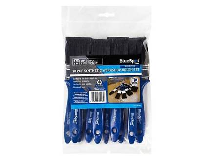 BlueSpot Tools Synthetic Workshop Paint Brush Set 10-Piece