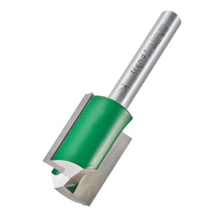 Trend Craft Pro Two Flute Straight Router Cutter 18mm Diameter 1/4" Shank