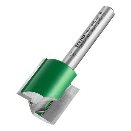 Trend C030AX1/4TC CraftPro Two Flute Straight Router Cutter 20mm Dia x 20mm Cut 1/4" Shank