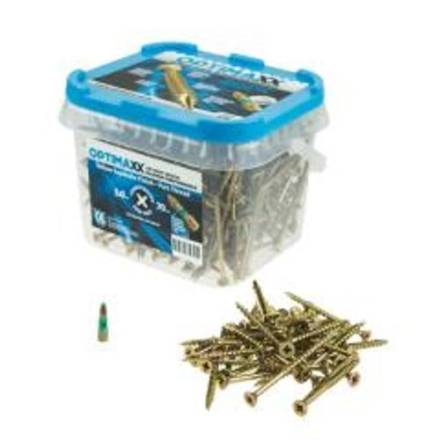 Optimaxx C288-435 4.0 x 70mm Part Thread Countersunk Wood Screw (Pack of 200)