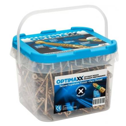 Optimaxx Extreme Performance Woodscrews 4.0 x 30mm Pozi CSK Tub of 1400