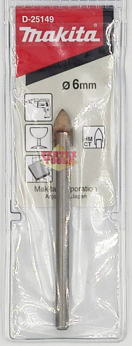 Makita D-25149 Glass and Tile Drill Bit 6 x 65mm