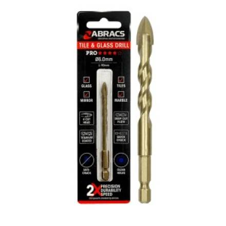 Abracs 4-Tip Tile and Glass Drill Bit Pro 10mm